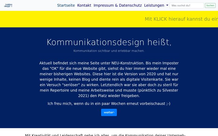 Screenshot von babbadeggl.de