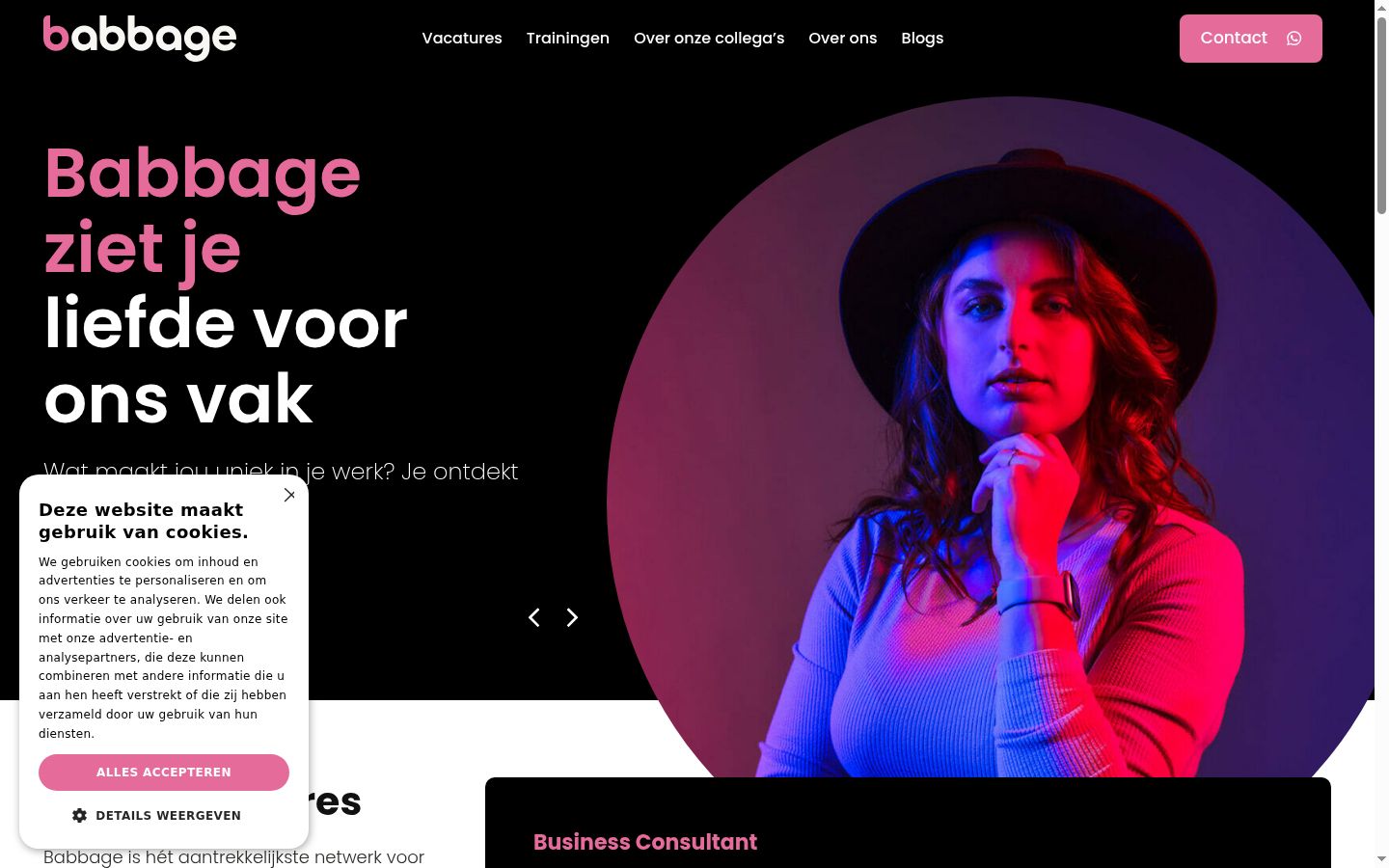 Screenshot van de toestemmingsbanner zoals getoond vóór enige interactie