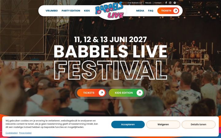 Screenshot of babbelslive.nl