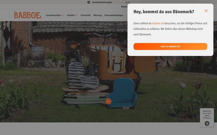 Screenshot of babboe.at