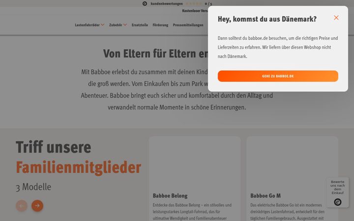 Screenshot von babboe.de