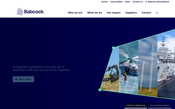 Screenshot of babcock.com.au
