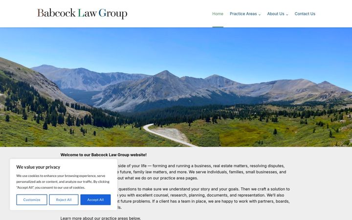 Screenshot of babcocklawgroup.com