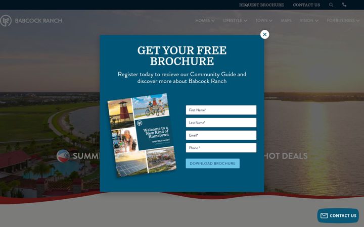 Screenshot of babcockranch.com