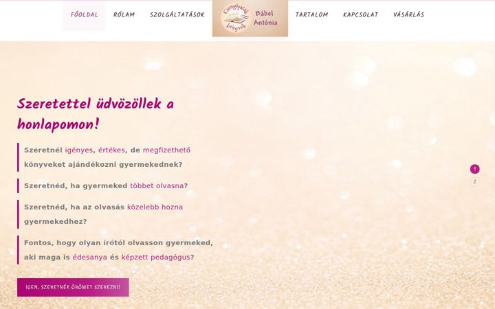 Screenshot of babelantonia.hu