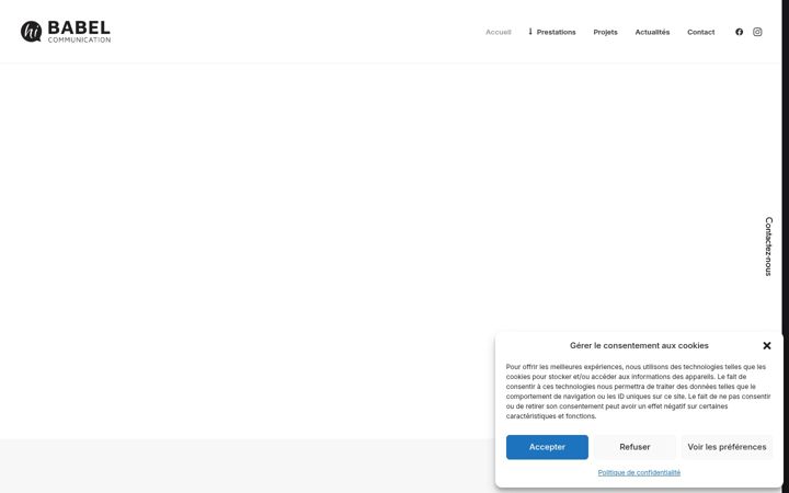 Screenshot ta' babelcommunication.fr
