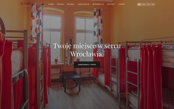 Screenshot of babelhostel.pl