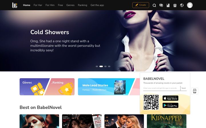 Screenshot of babelnovel.com