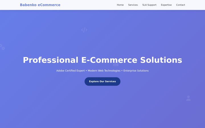 Screenshot of babenkocommerce.com