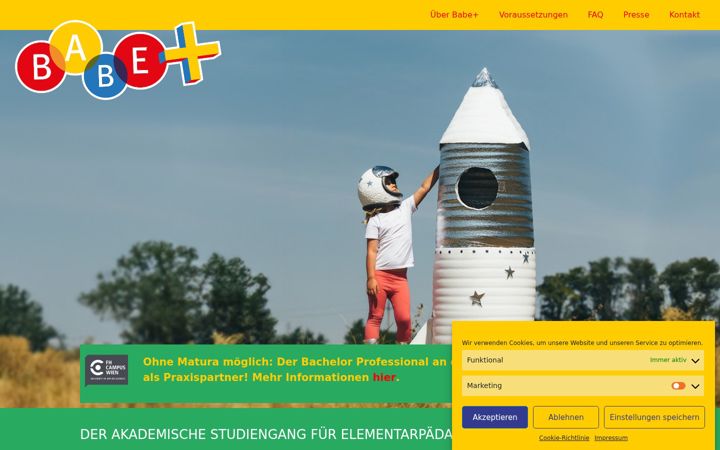 Screenshot stránky babeplus.at