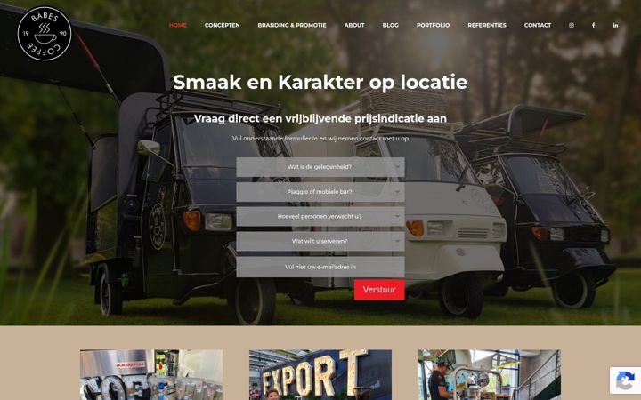 Screenshot of babescoffee.nl