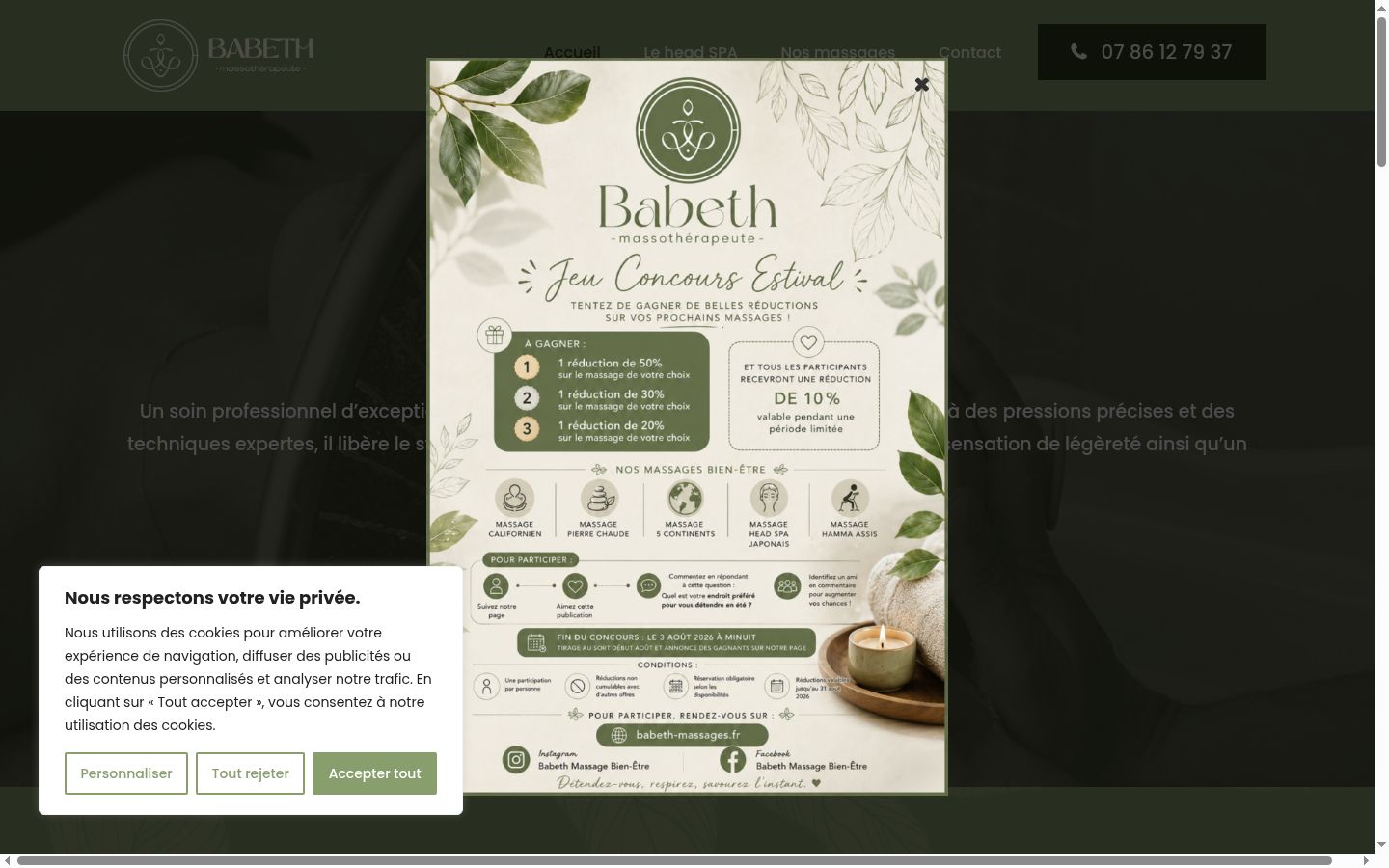 Screenshot tal-banner tal-kunsens muri qabel kwalunkwe interazzjoni