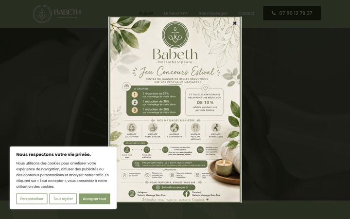 Screenshot ta' babeth-massages.fr