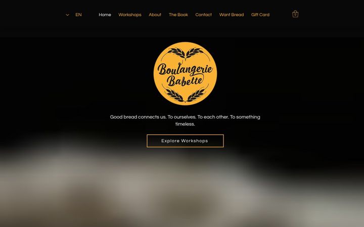 Screenshot of babettesbread.co.za