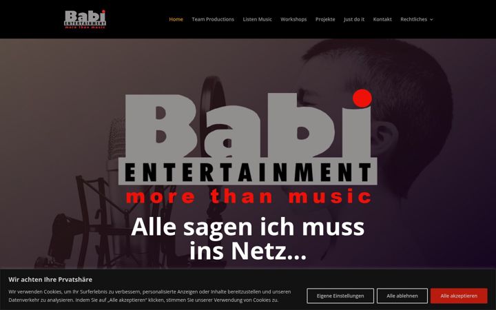 Екранна снимка на babi-entertainment.de