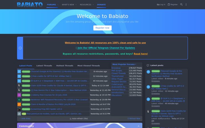 Screenshot of babiato.tech