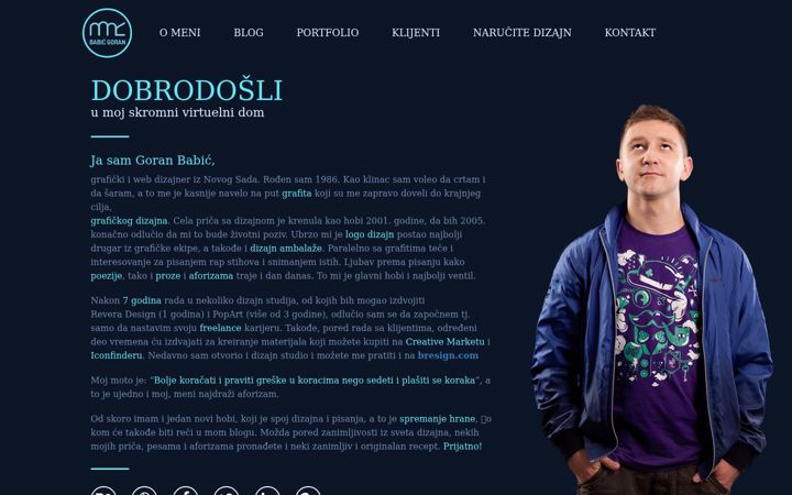 Screenshot of babicgoran.com