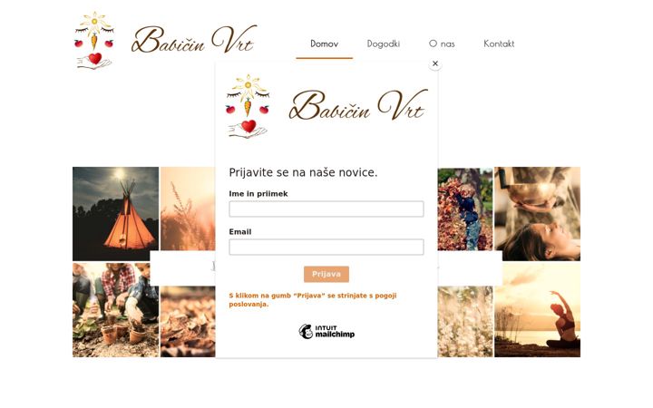 Screenshot of babicin-vrt.si