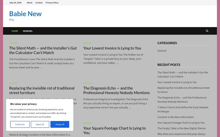 Screenshot of babienew.com