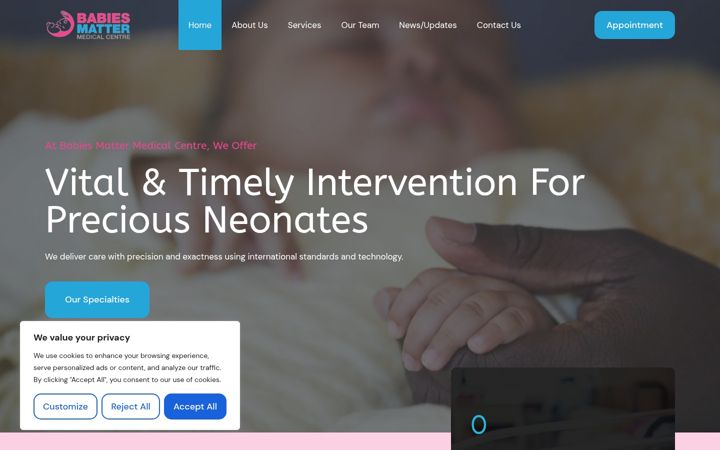 Screenshot of babiesmatterng.org