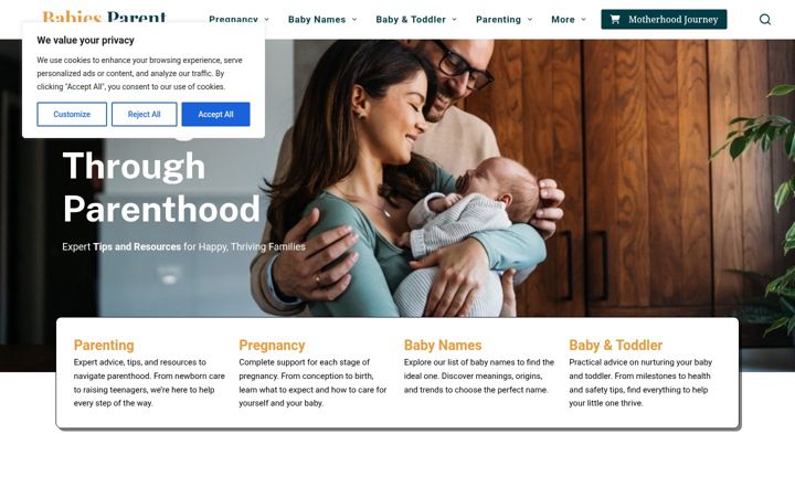 Screenshot of babiesparent.com