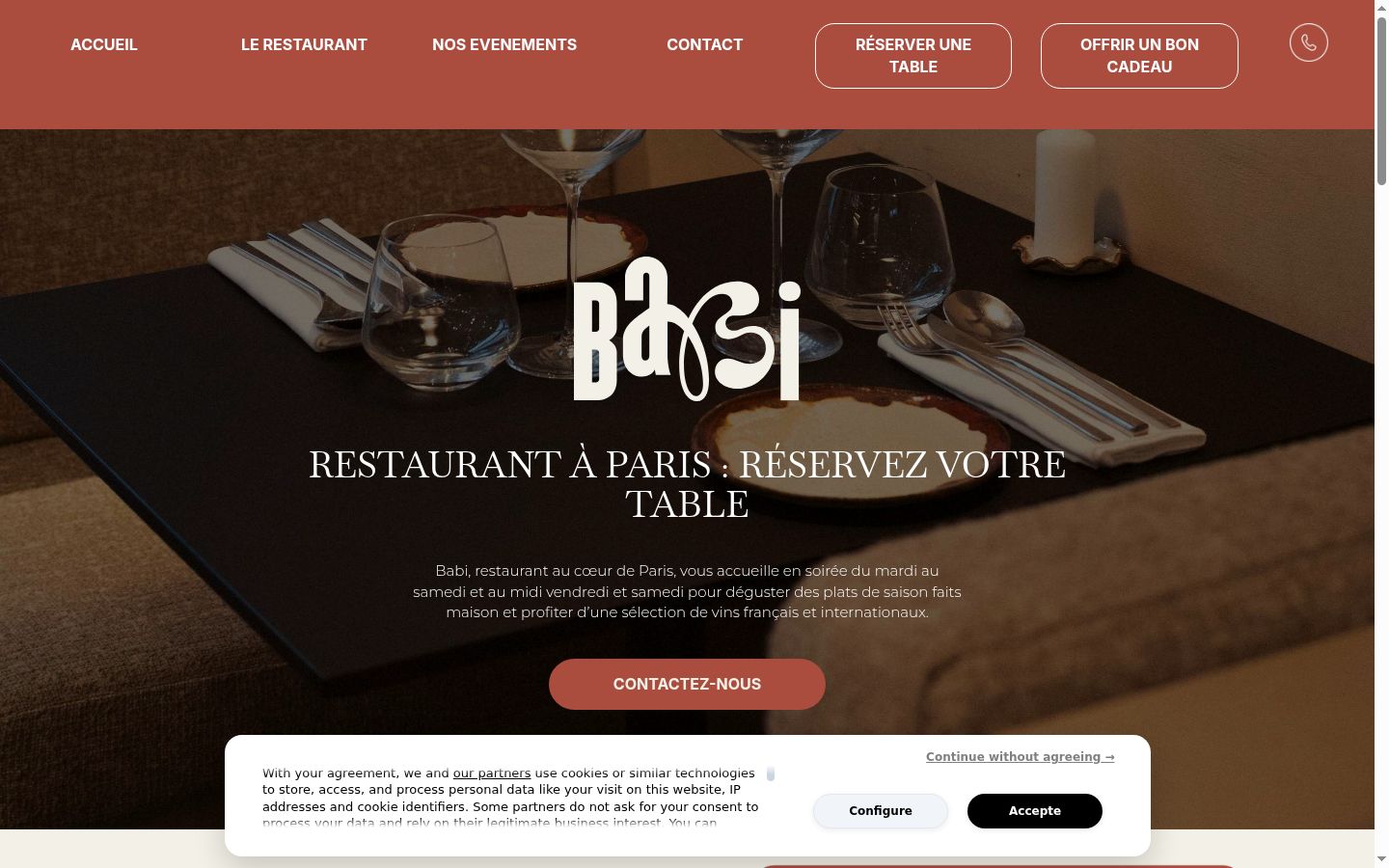 Screenshot of the consent banner shown before any interaction