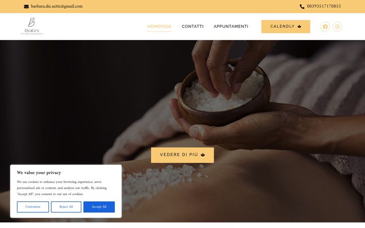 Screenshot of babismassaggi.eu