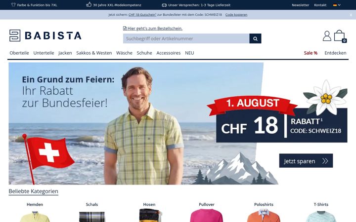 Screenshot of babista.ch