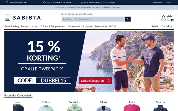 Screenshot of babista.nl