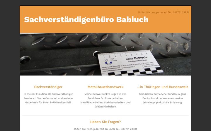 Screenshot of babiuch-gutachterbuero.de