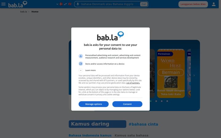 Screenshot of babla.co.id
