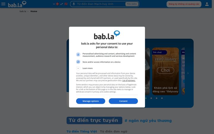 Screenshot of babla.vn