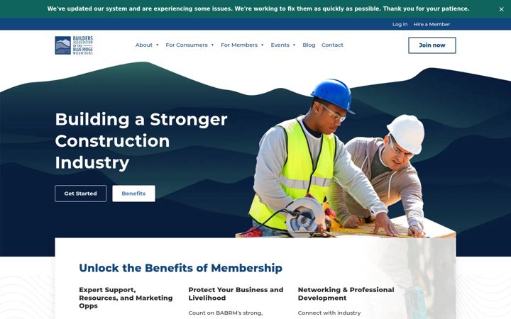 Screenshot of bablueridge.com