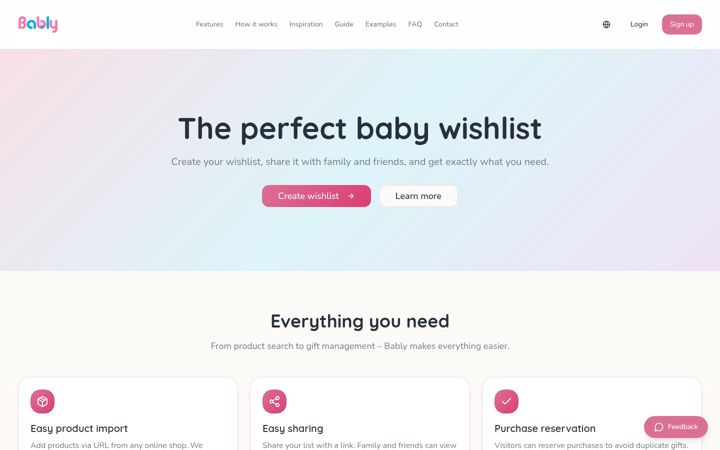Screenshot of bably.de