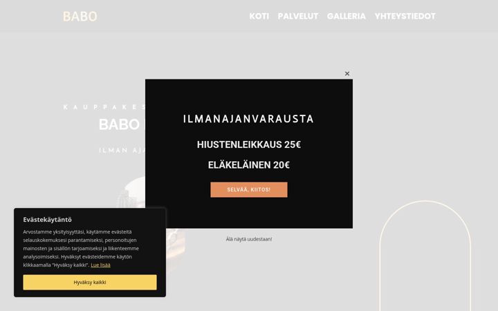 Screenshot of babobarber.fi