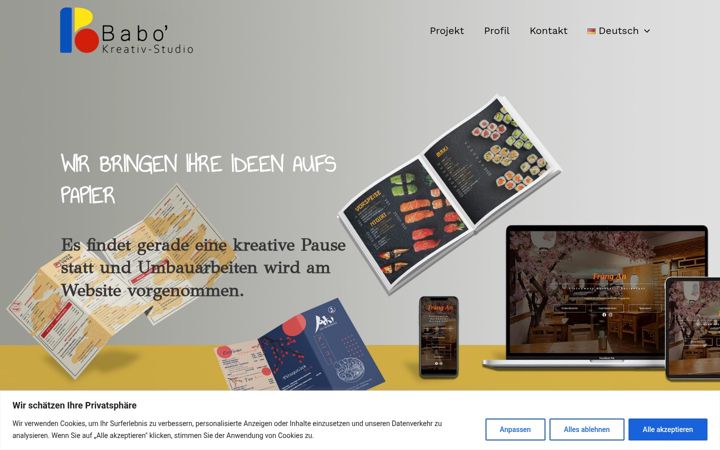 Screenshot of babokreativstudio.de