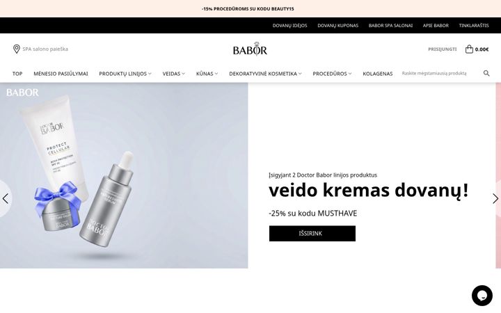 Skjermbilde av babor-spa.lt