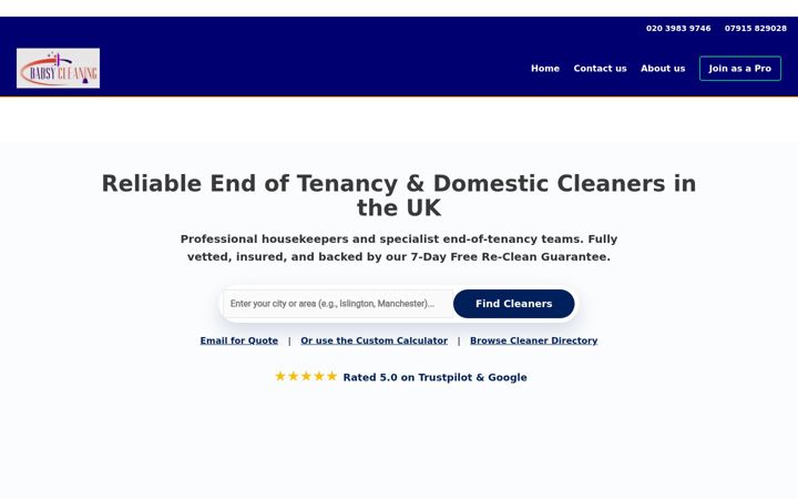 Screenshot of babsycleaning.com