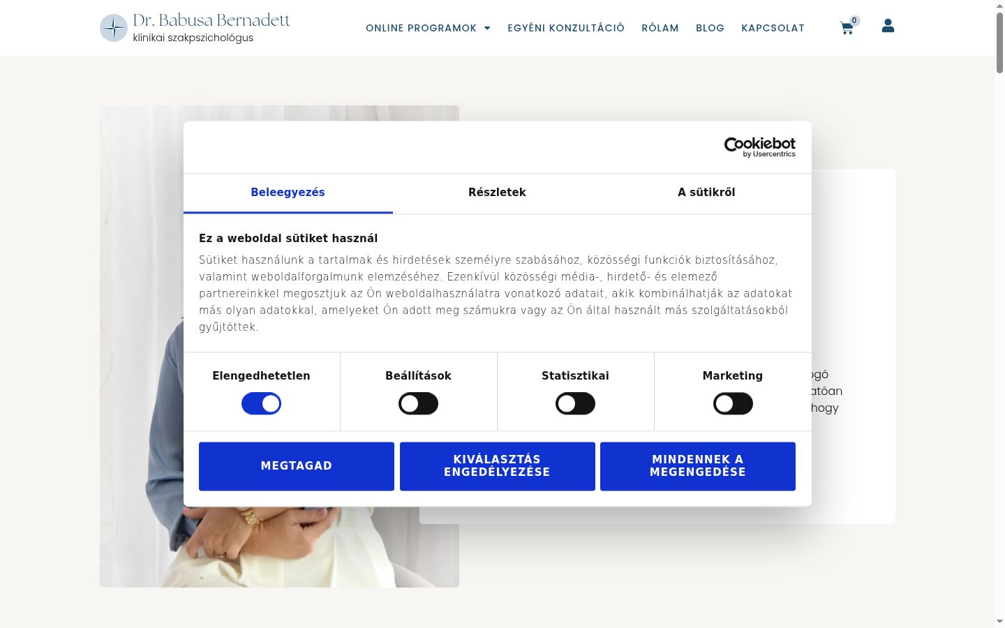 Screenshot tal-banner tal-kunsens muri qabel kwalunkwe interazzjoni
