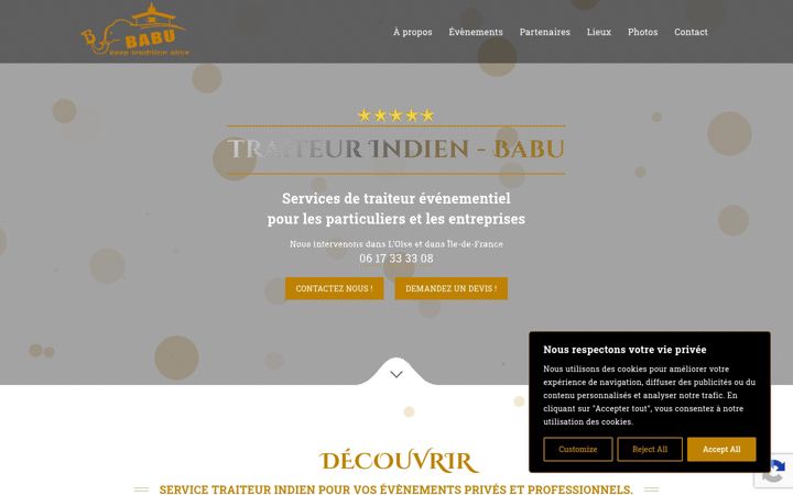 Ekraanipilt saidist babutraiteur.fr