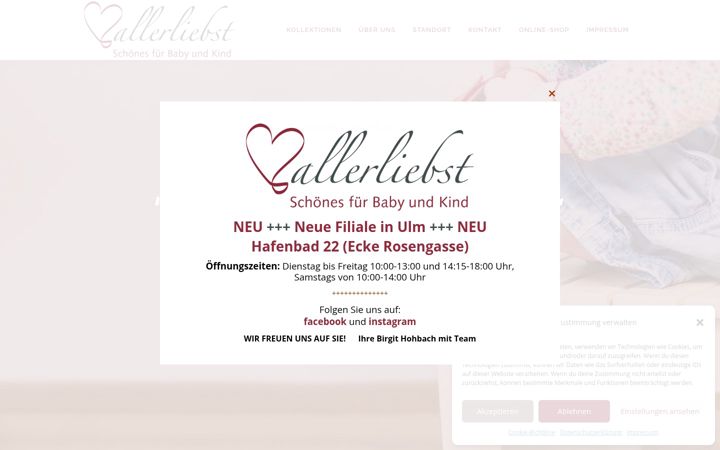 Ekrānuzņēmums no baby-allerliebst.de