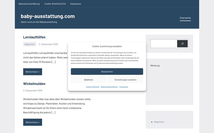Screenshot of baby-ausstattung.com