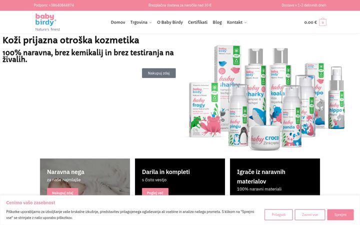 Screenshot of baby-birdy.si