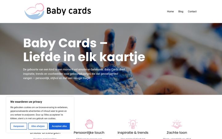 Capture d'écran de baby-cards.nl