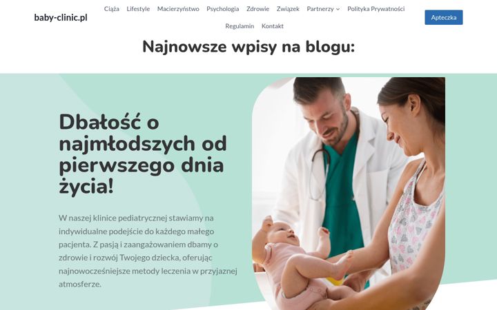 Snímek obrazovky baby-clinic.pl