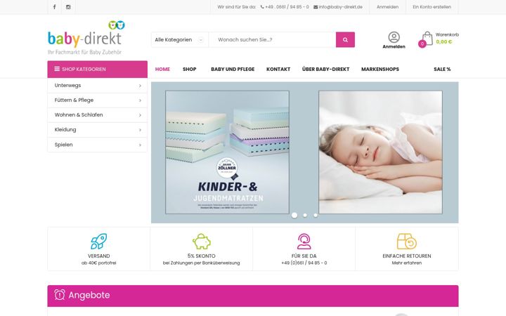 Screenshot of baby-direkt.de