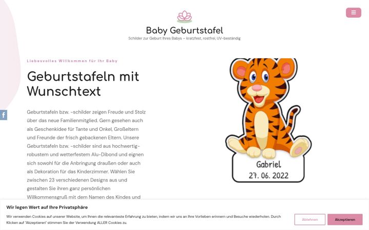 Screenshot of baby-geburtstafel.de