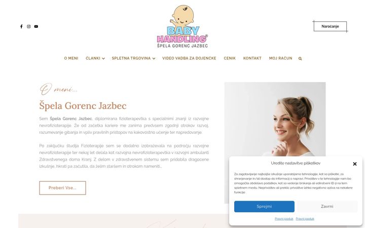 Screenshot of baby-handling.com