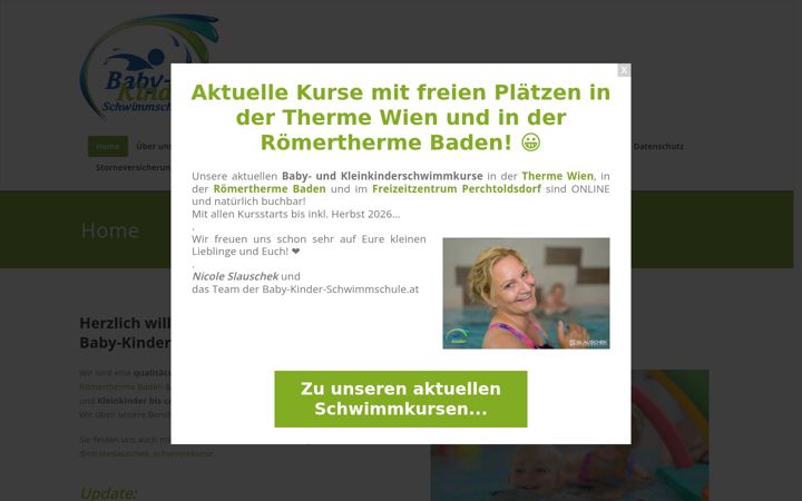 Screenshot of baby-kinder-schwimmschule.at