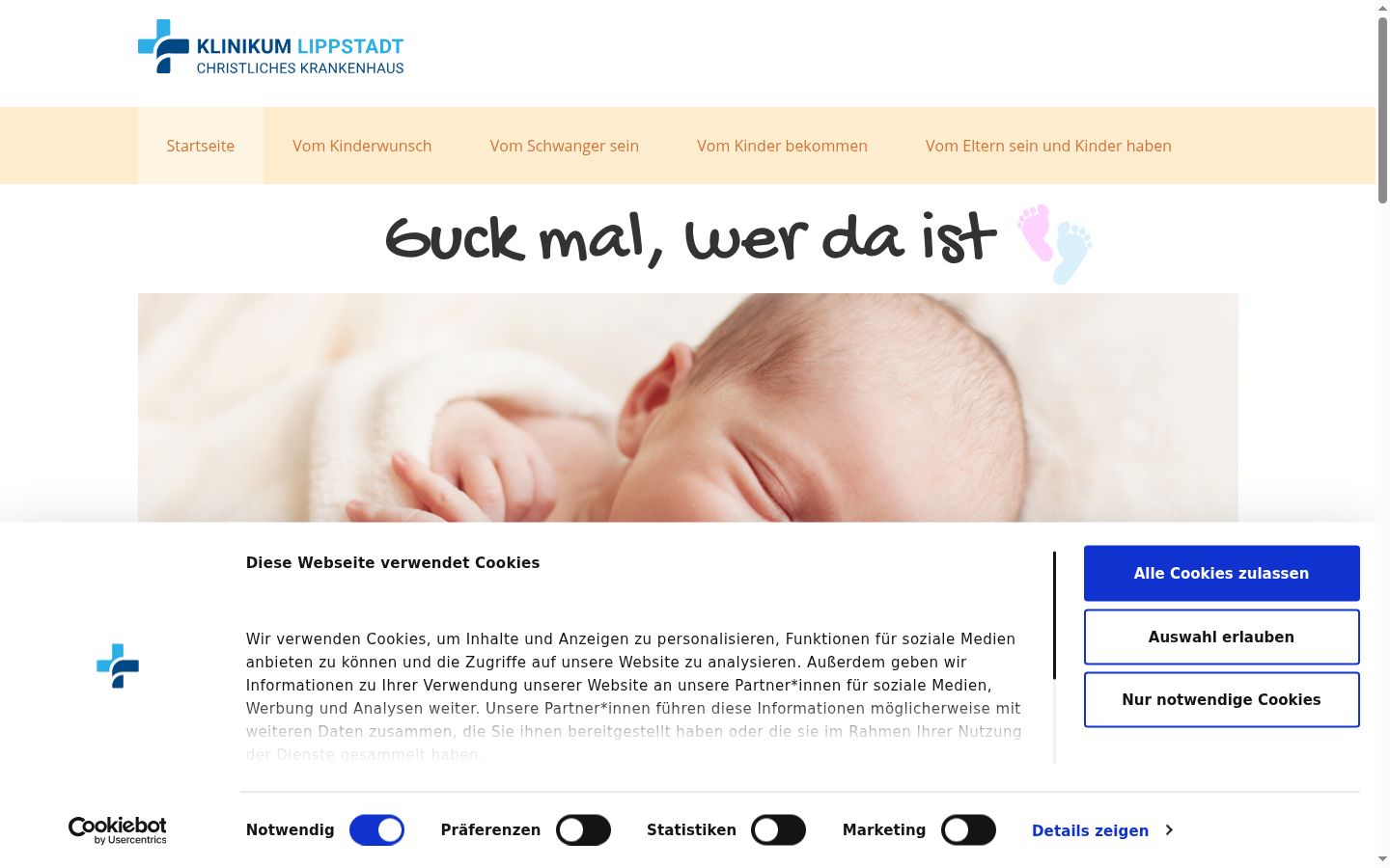 Screenshot tal-banner tal-kunsens muri qabel kwalunkwe interazzjoni